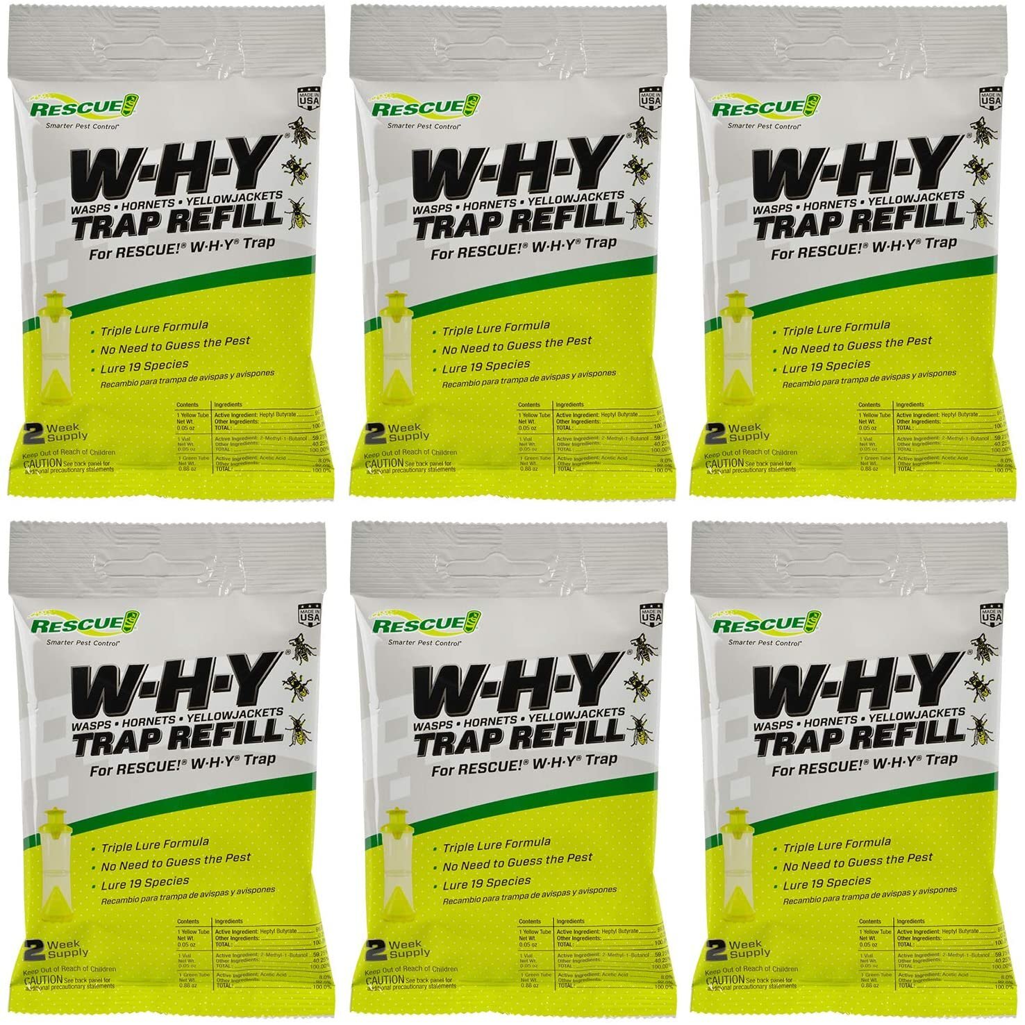 RESCUE! Non-Toxic Wasp, Hornet, Yellowjacket Trap (WHY Trap) Attractant...