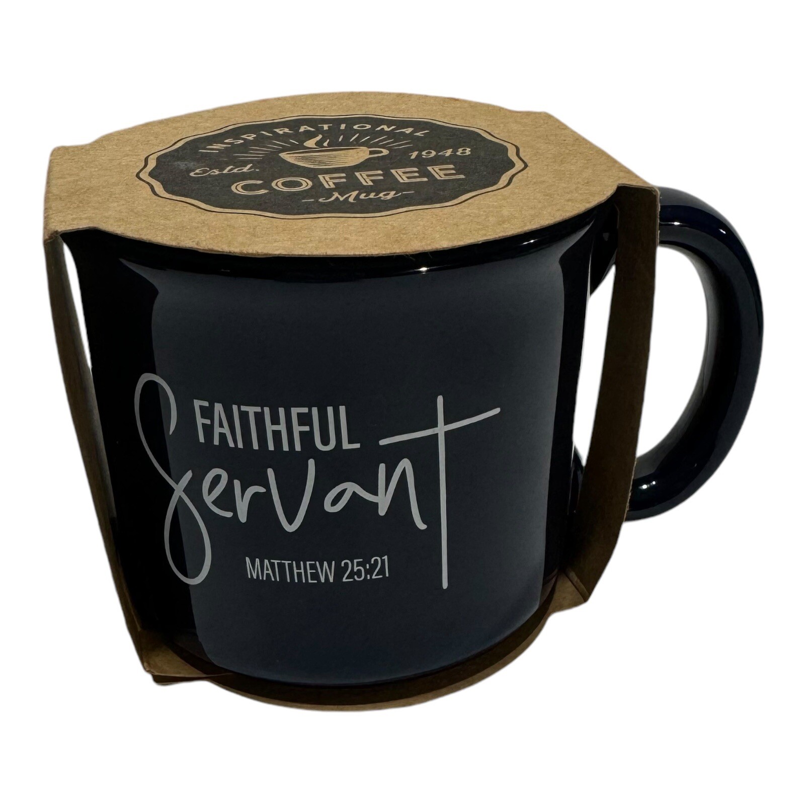 Faithful Servant Mug Matthew 25:21 Inspirational Coffee Mug NIB