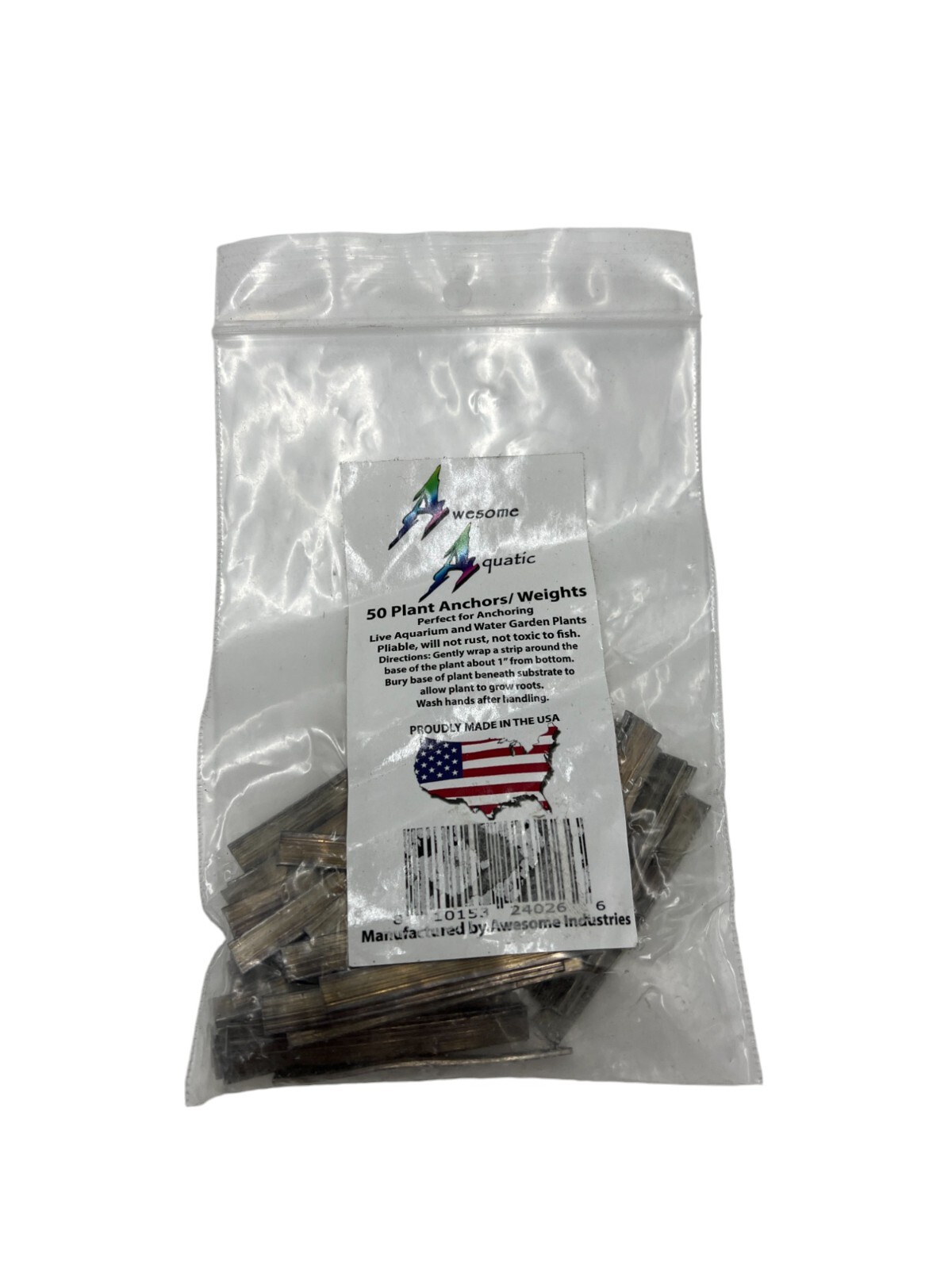Bag of 50-Plant Weights/Anchors Lead Ribbon Live Plants  Weight Anchor Strips
