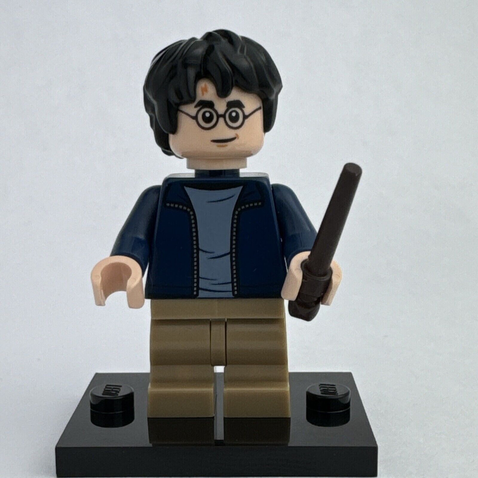 Lego Harry Potter Minifigure w Base 75957 75945 75947 hp175 dark tan pants (lg5)