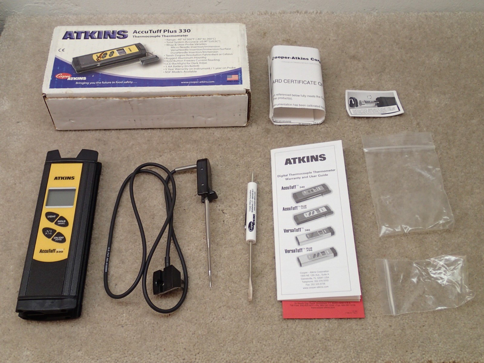 Atkins Accutuff 330 Plus Thermometer Unused Old Stock USA Nice but Issues