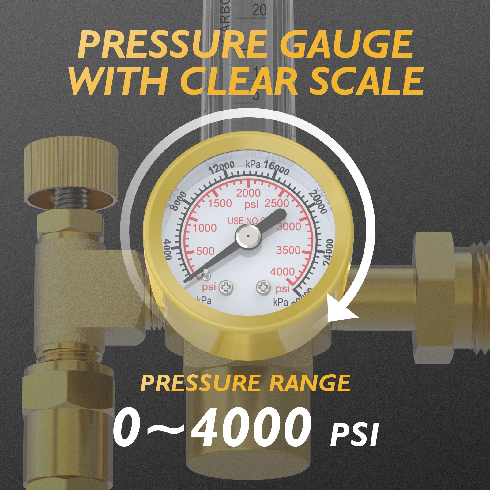 CO2 Argon Flow Meter Gas Regulator Gauge for MIG TIG Welding Equipment
