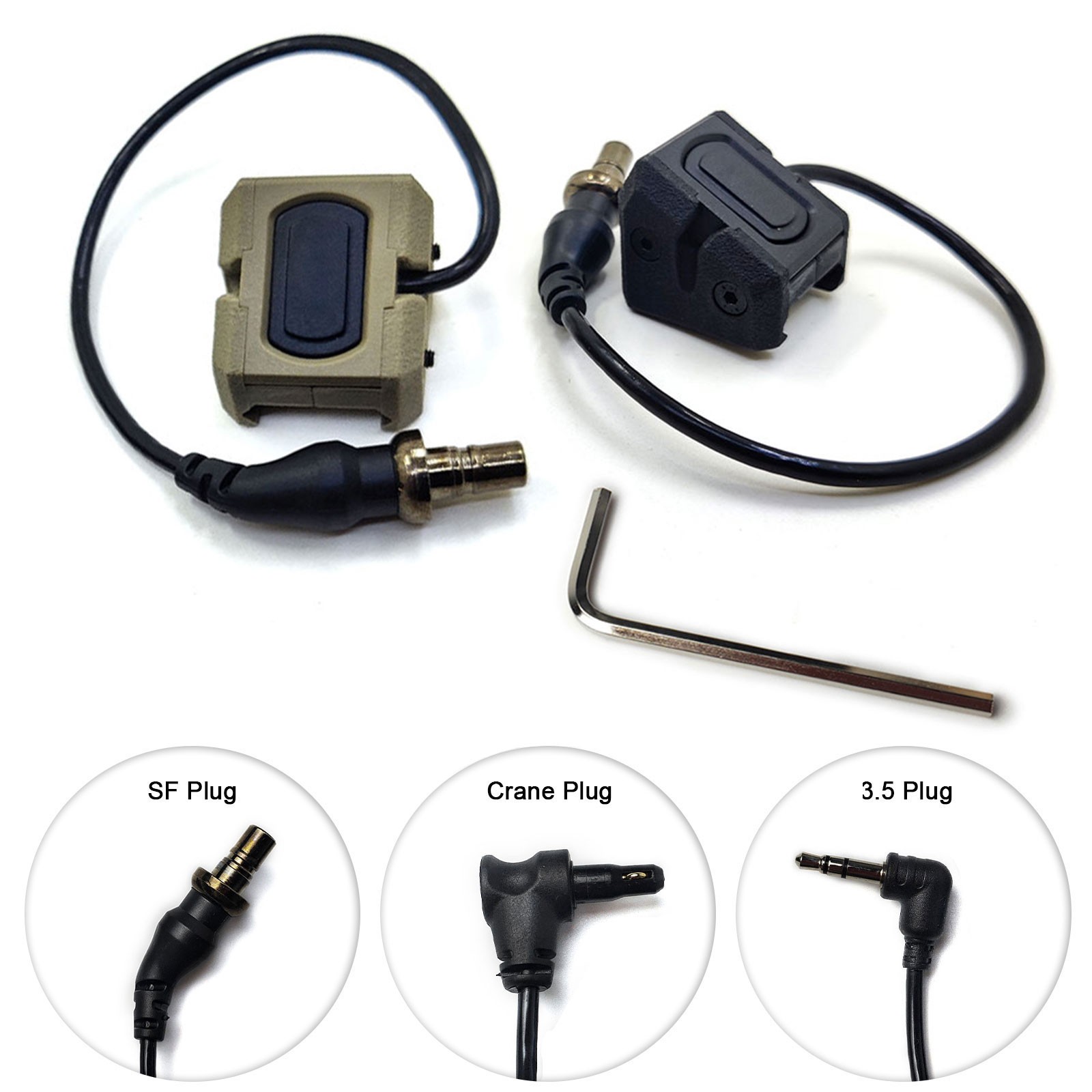 Tactical Hot Button Light Remote Pressure Switch For PEQ15 NGAL Laser Flashlight