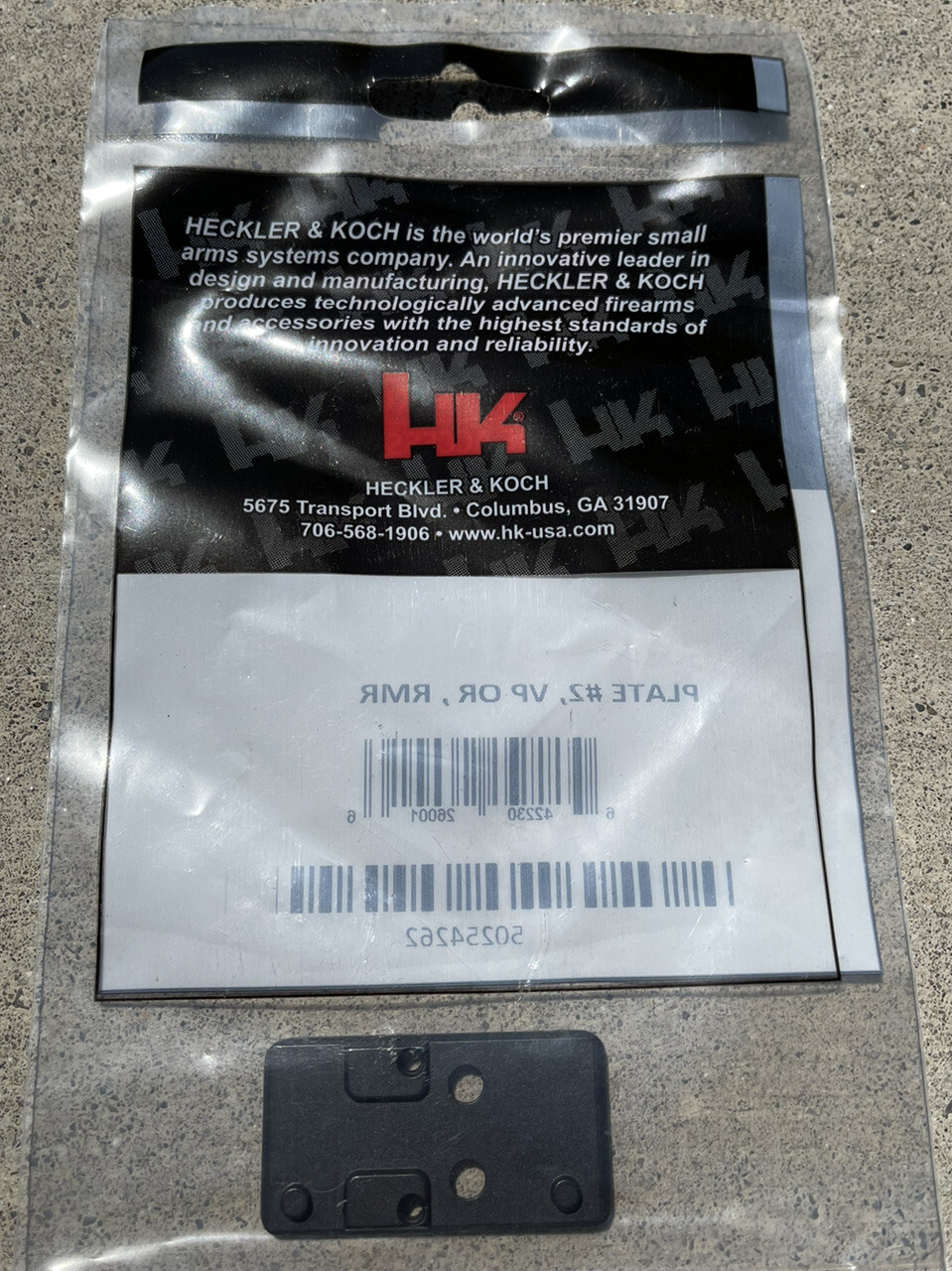 Heckler & Koch Optics Mounting Plate VP9 #2 RMR, Trijicon, Holosun (50254262)
