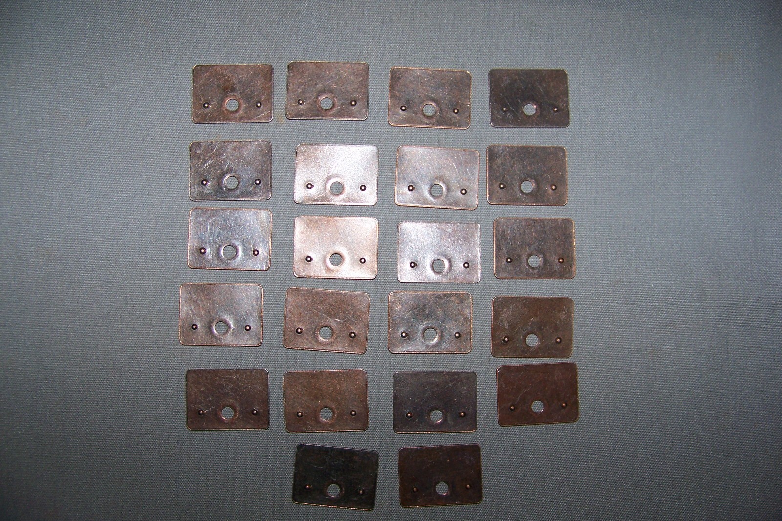 Twenty -Two, Reproduction, LIGHTWEIGHT, Tin/Metal, Small Plates- SEE INFO