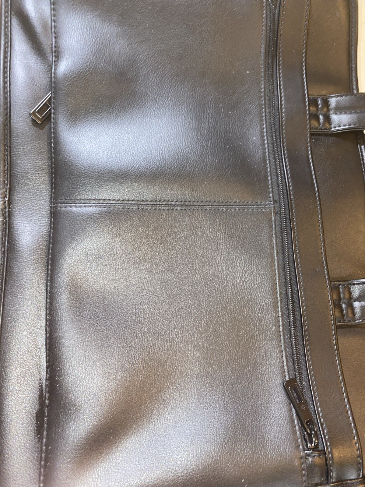 Samsonite Leather Expandable Briefcase, Black, One Size