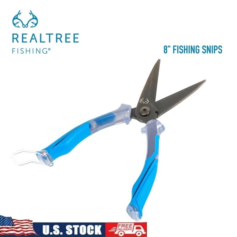 8 Inch Stainless Steel Fishing Snips W/ Wire Cutter Ergonomic Durable Tool New