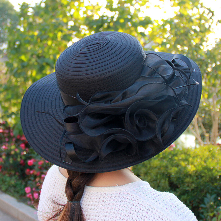 Women's Organza Kentucky Derby Church Fascinator Fancy Floral Bridal Wedding Hat