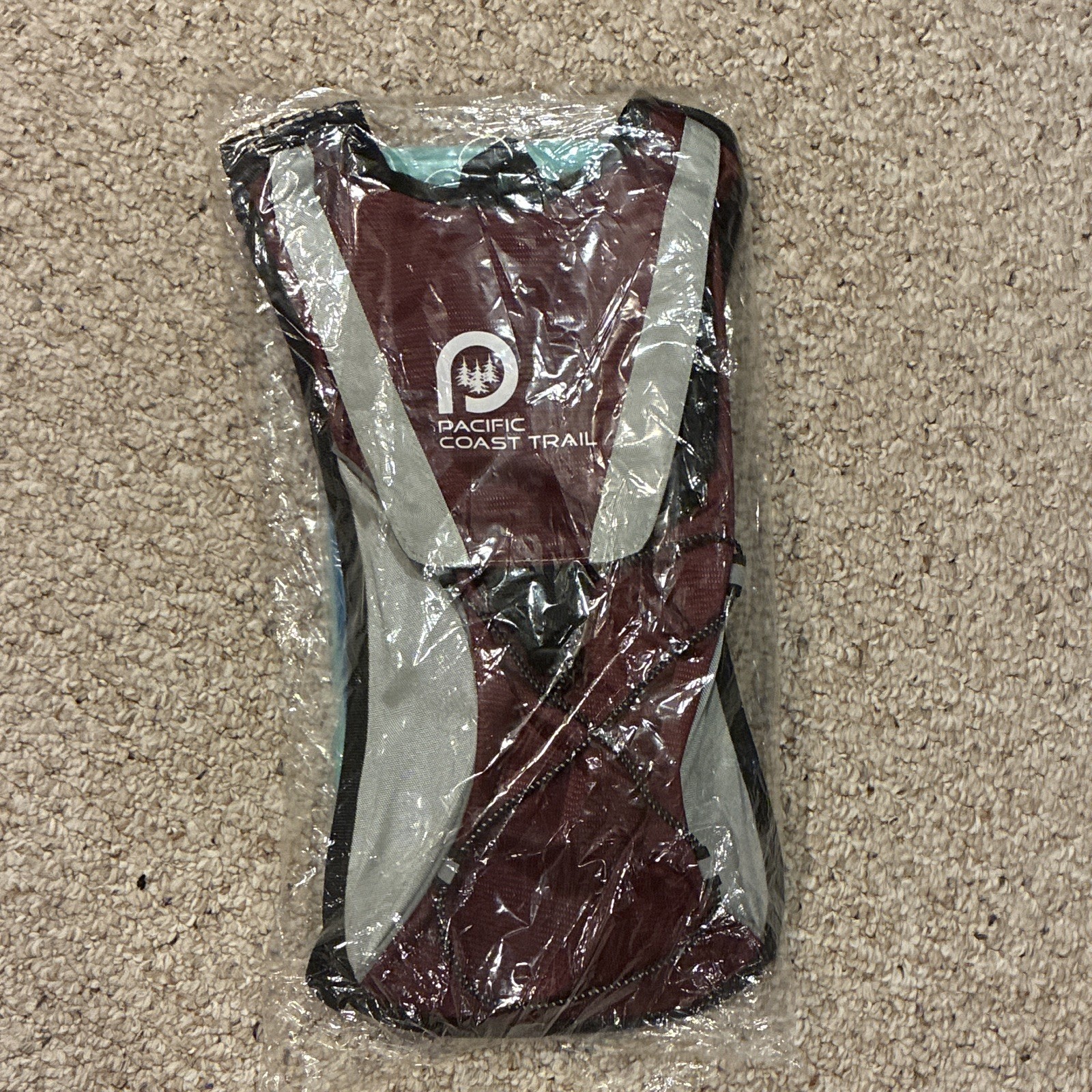 Pacific Coast Trail Hydration Pack Burgundy/Gray/Black Adjustable Hiking