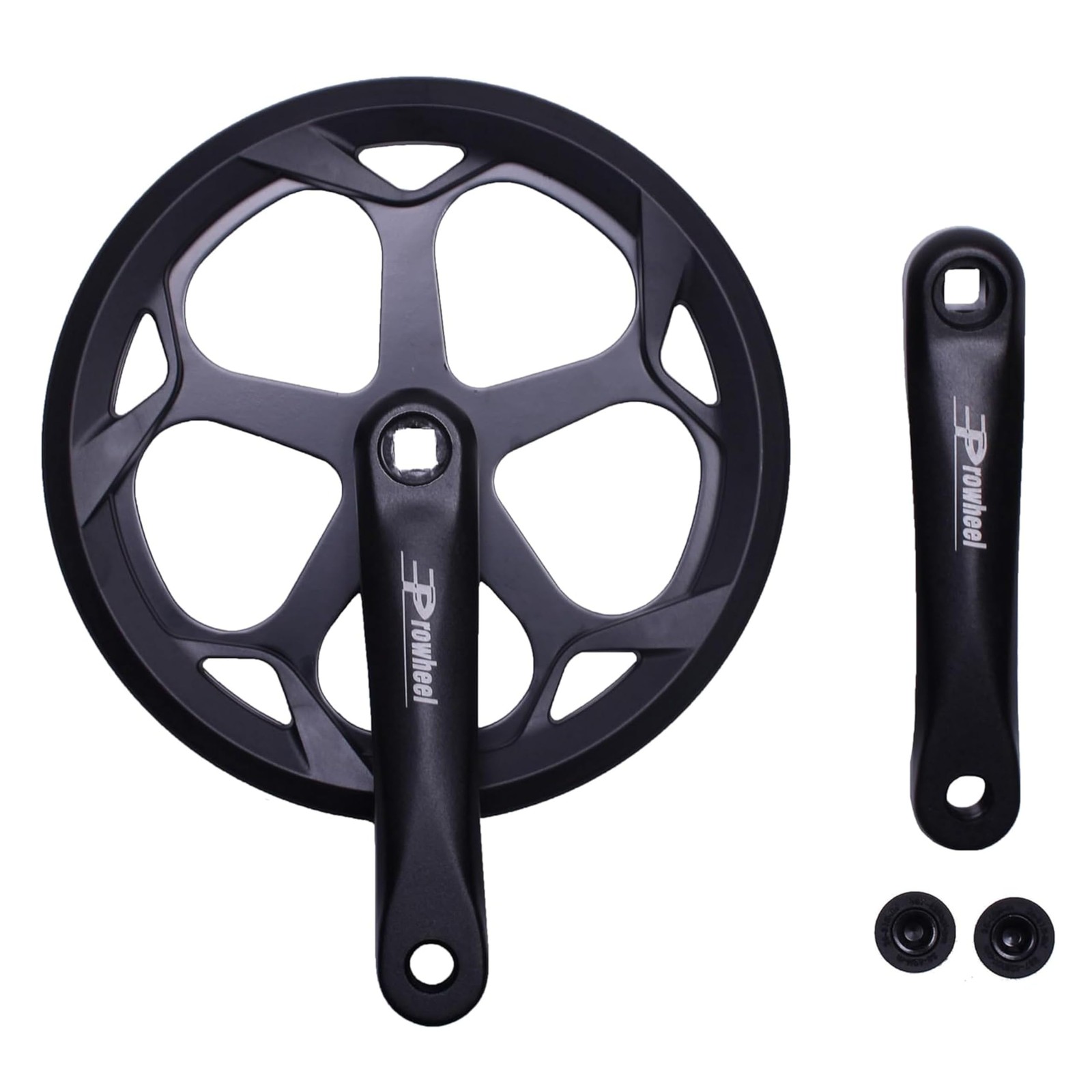 PROWHEEL Bike Crankset 152-175mm 46-52T Steel Chainring Double Chainwheel for