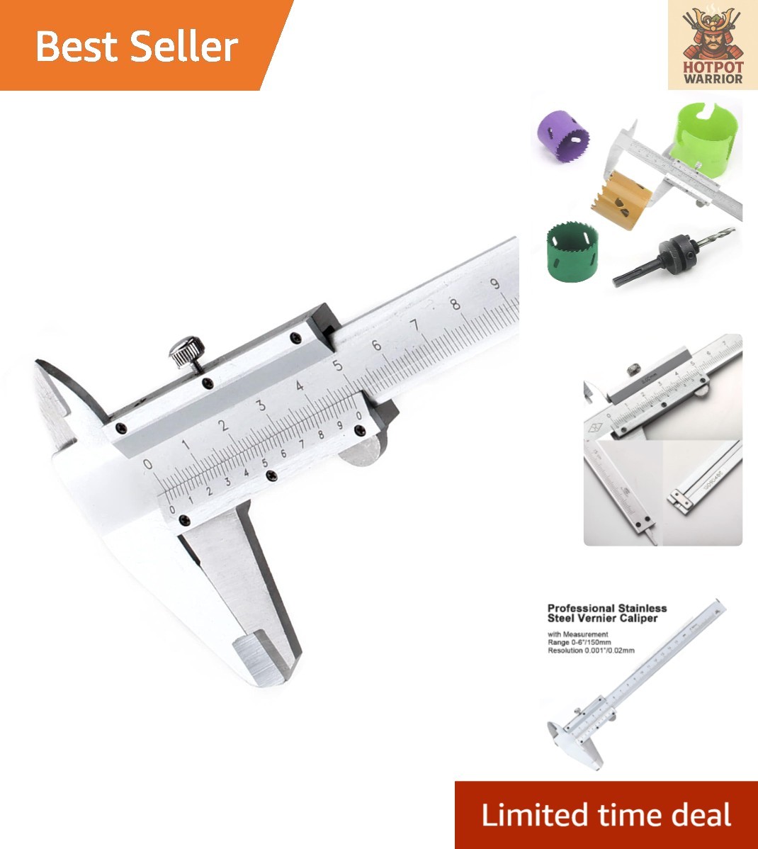 High Quality 0-6 Inch Vernier Caliper | 0.02mm Accuracy, Easy Inch/mm Conversion