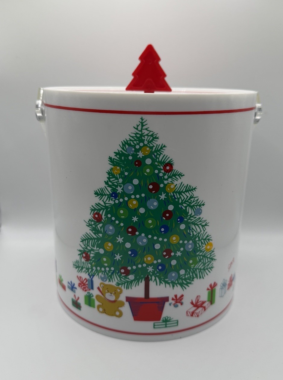 Vintage Saltera Christmas Tree Holiday Ice Bucket