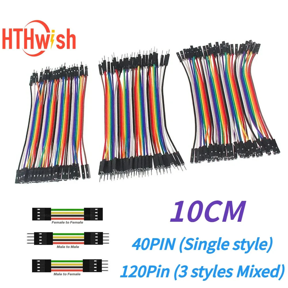 breadboard jumper wire 10CM Male To Male + Male To Female and Female To Female