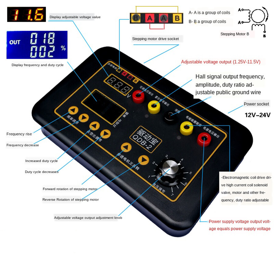New Motor fault detector drive treasure car ignition coil injector tester QDB-2
