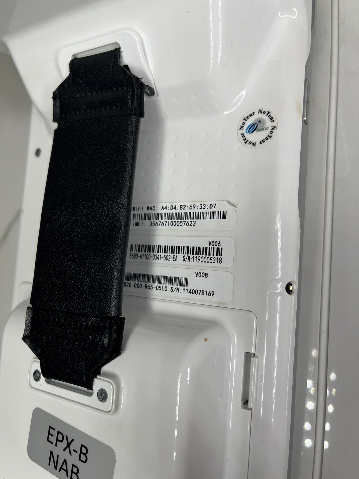 PAX E-600 Android Integrated Credit Card Terminal with Cables