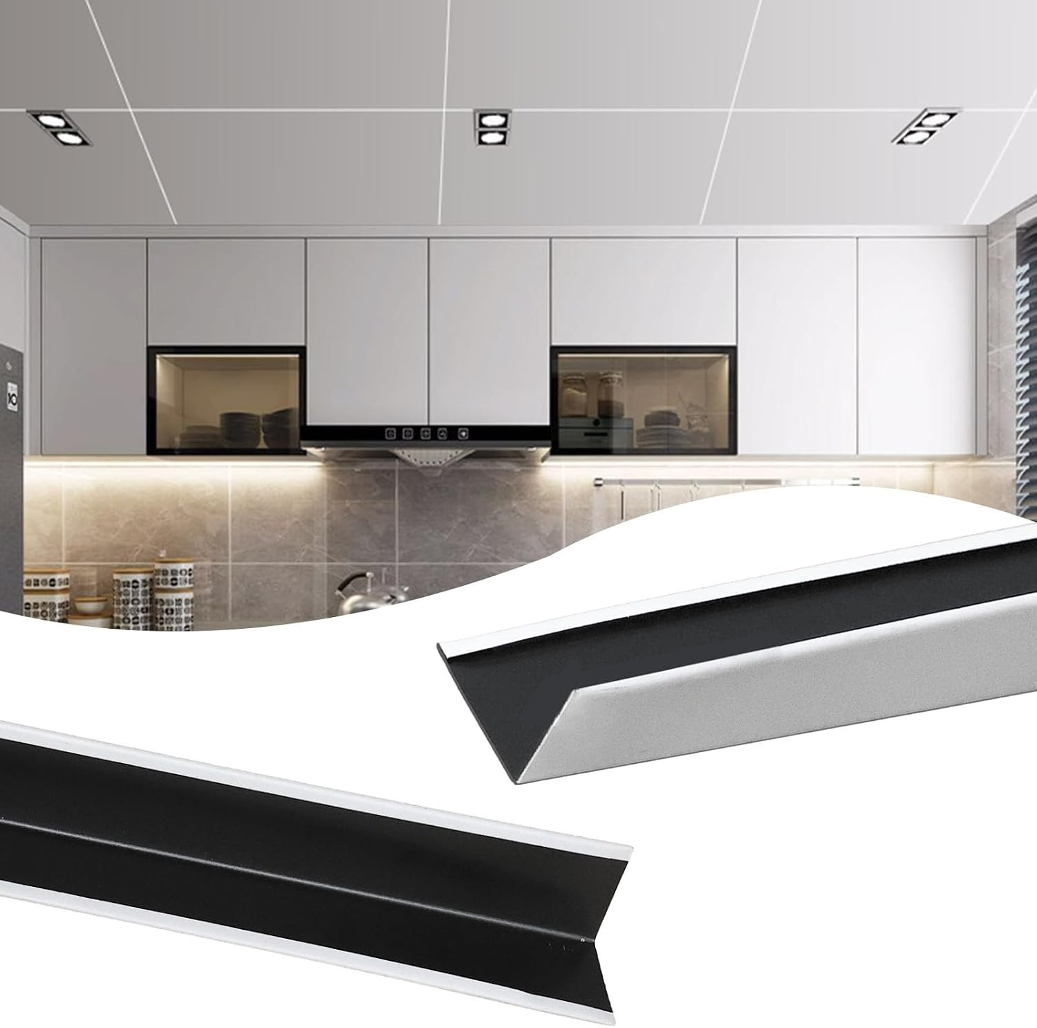 10 Pack 6FT Drop Ceiling Wall Molding，White Galvanized Steel TT20 | Fits 2×2/2×4