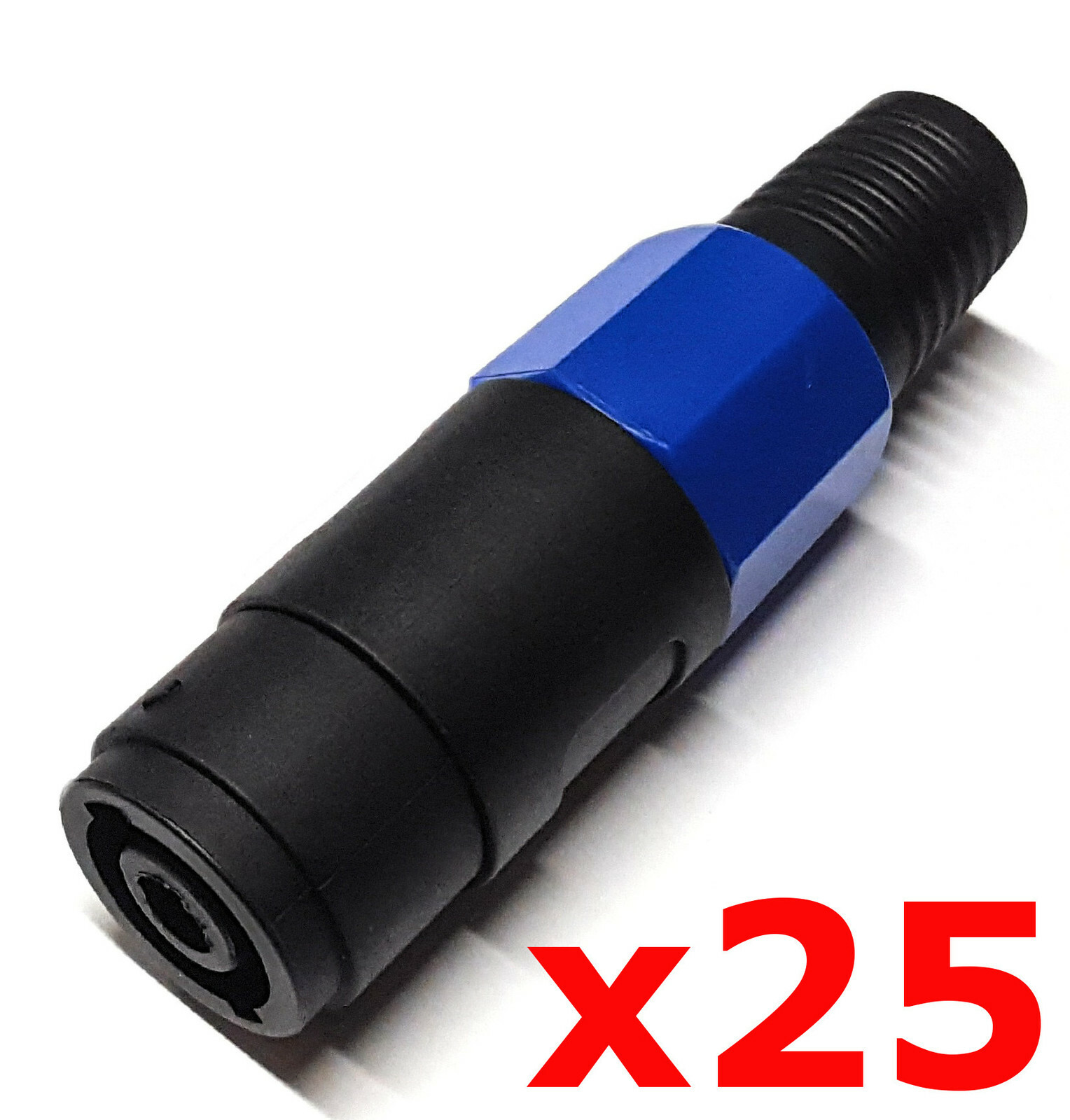 25 Pack - Female 2 Pole Conductor Cable Connector for SPEAKON Audio Loudspeaker