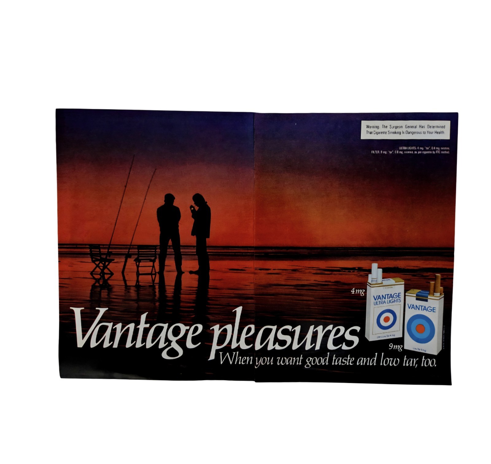 Vintage 1981 Print Advertisement for Vantage Cigarettes