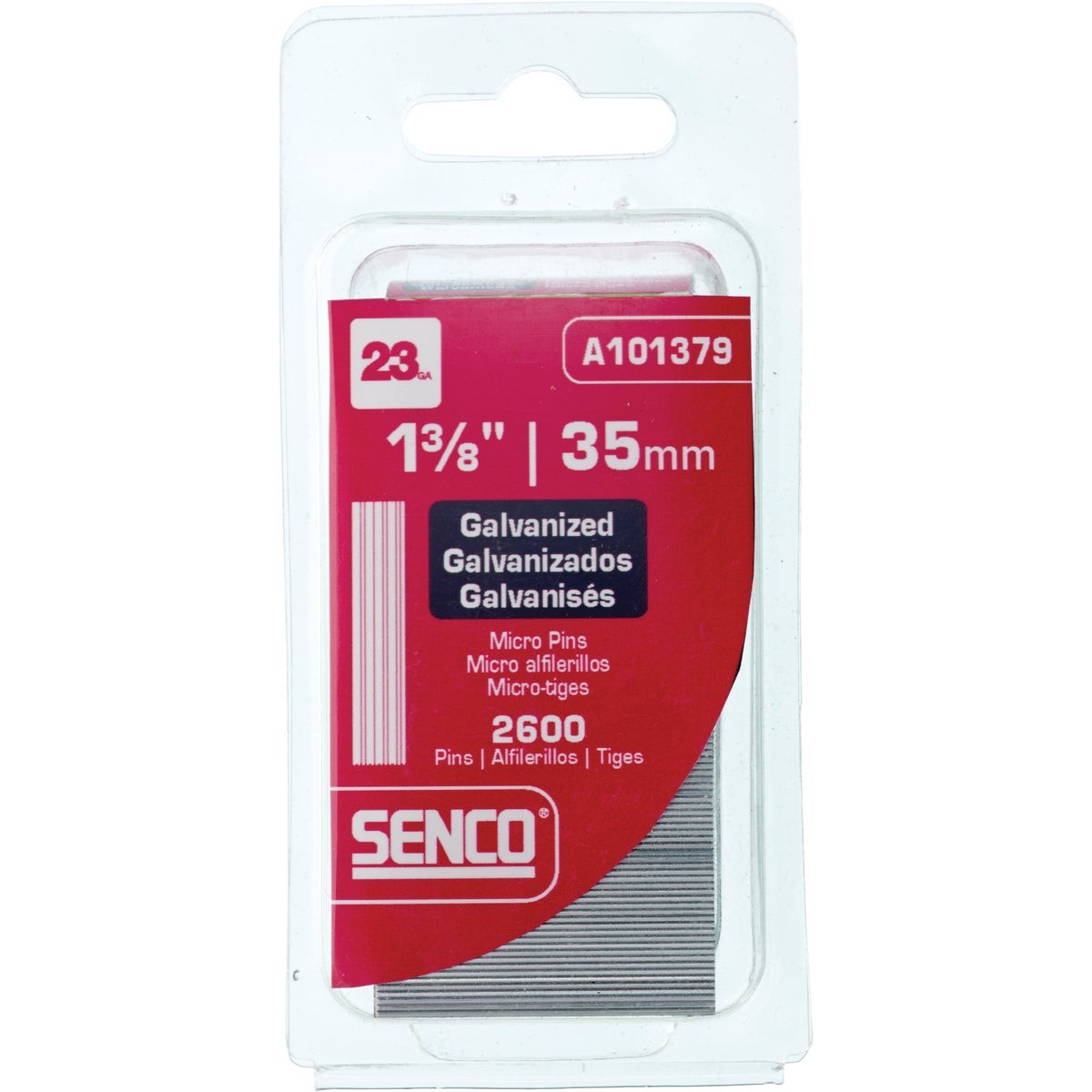 Senco 1-3/8 In. 23-Gauge Galvanized Pin Nail (2600 Ct.) CZ16EAAR Senco CZ16EAAR