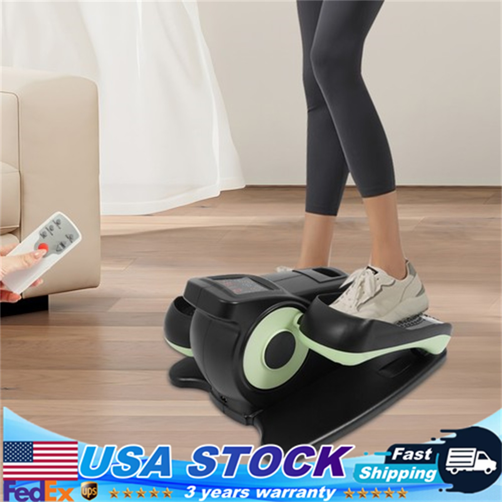 Mini Portable Electric Pedal Exerciser Leg Trainer w/Touch Screen+Remote Control
