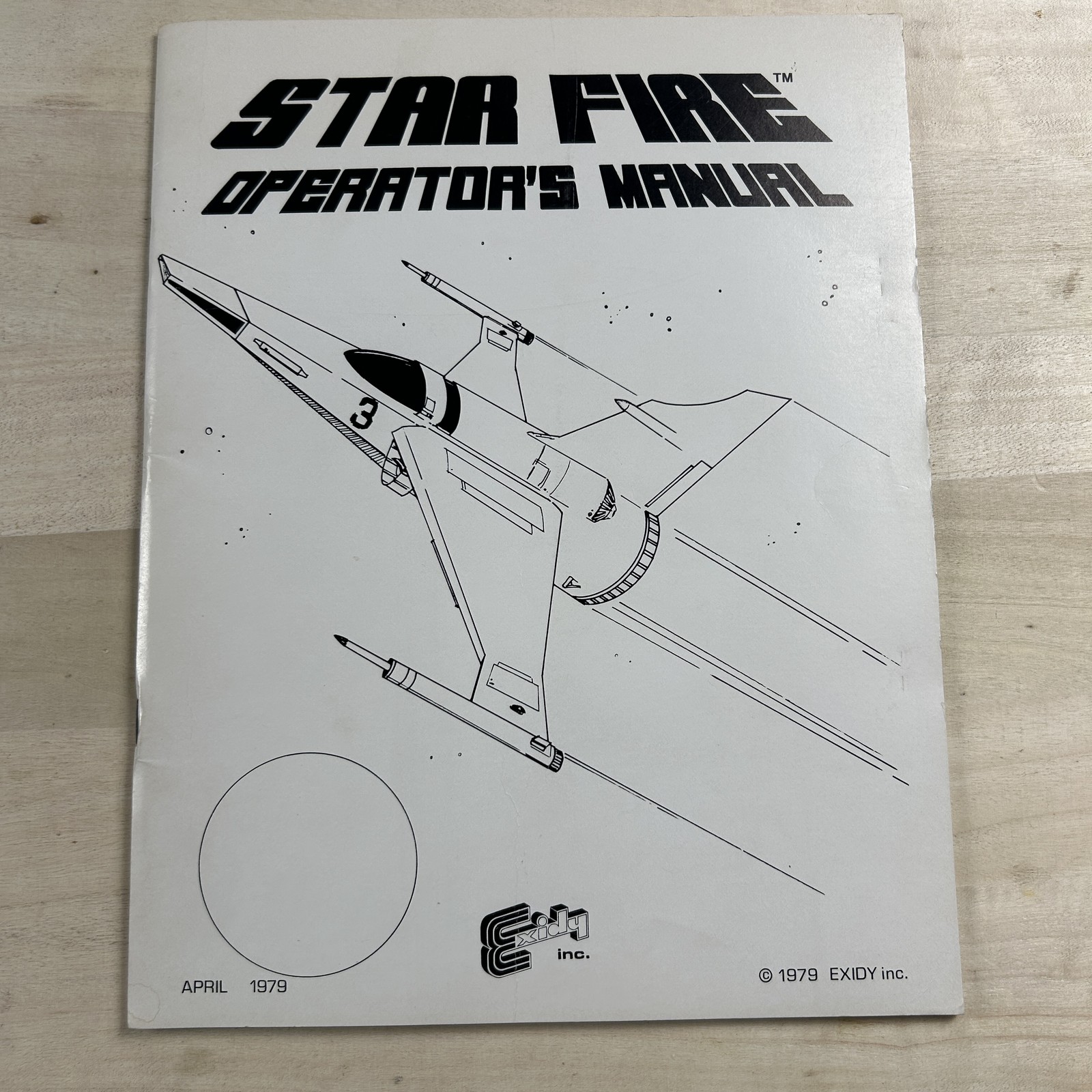 Star Fire Operator's Manual Exidy 1979 Original Arcade Game Guide