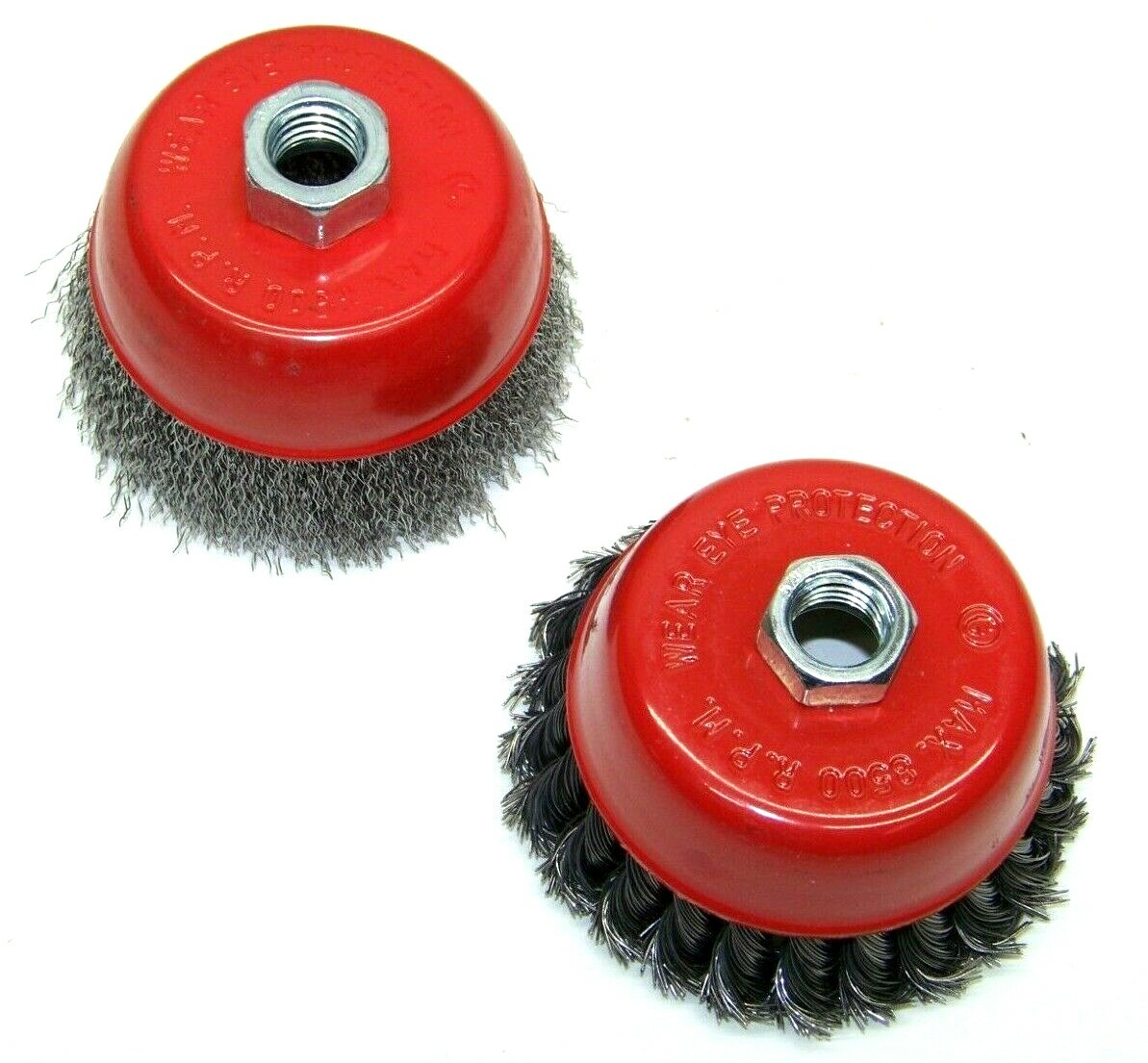 2pc 4" Cup Wire Wheel  Brush 5/8" X 11 NPT 1 Twist /1 Regular Fits Most Grinders