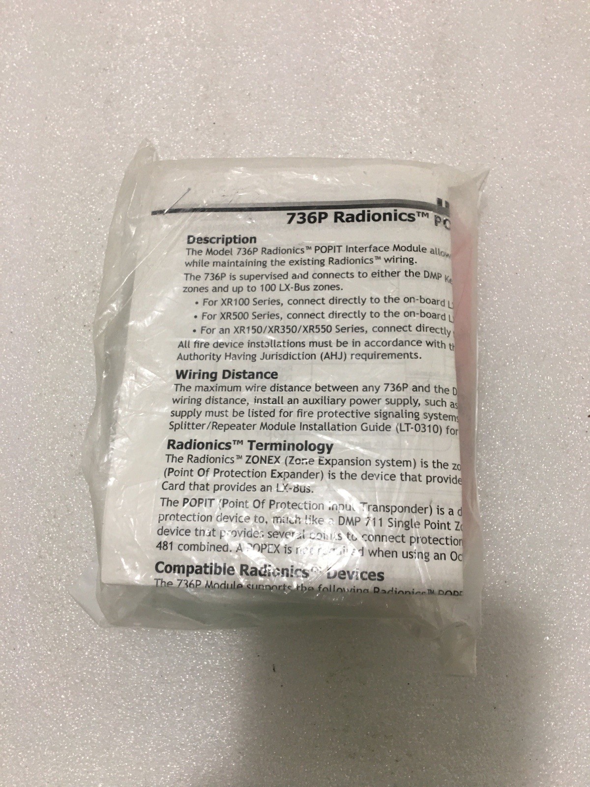 DMP 736P Radionics Popit Interface New!