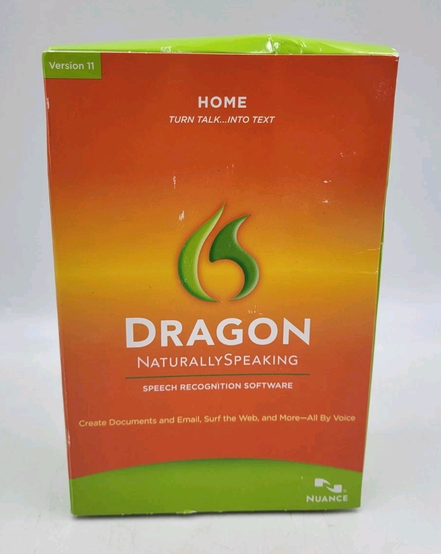 NEW Dragon Naturally Speaking Home Version 11 w/ Headset Mic Read
