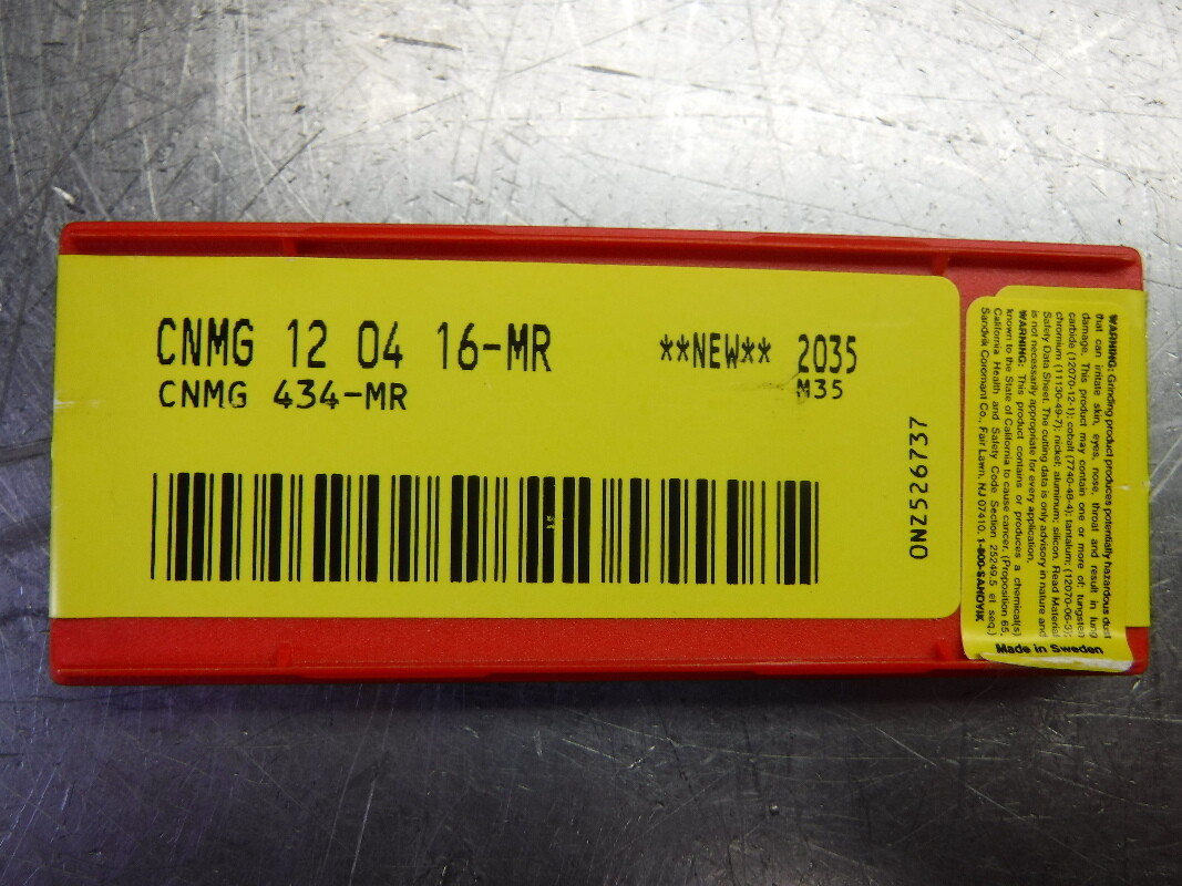 Sandvik Carbide Inserts QTY10 CNMG12 04 16-MR / CNMG434-MR 2035 (LOC1045A)