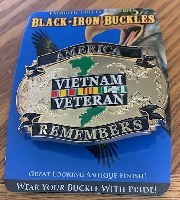 Belt Buckle Vietnam Veteran America Remembers Heavy Duty Belt Buckle NEW