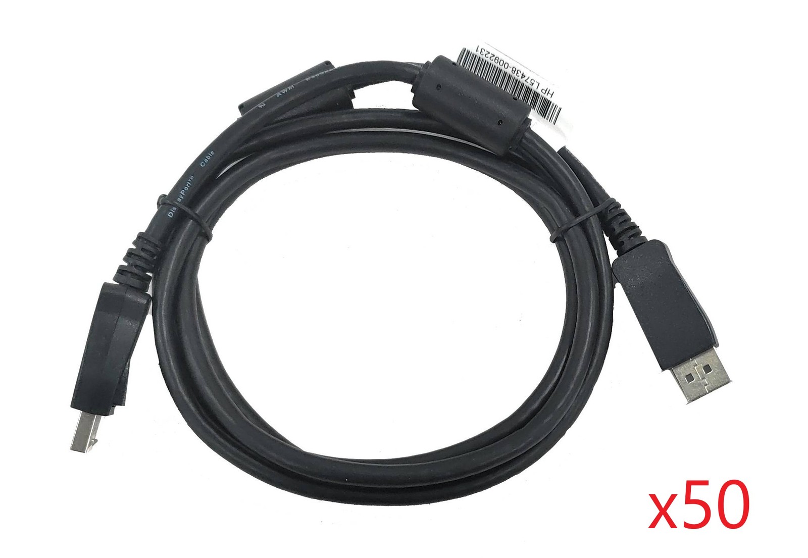 Lot of 50 New OEM 6ft HP L57438 Display Cable to Display 1.4 Cable 4K at 60Hz