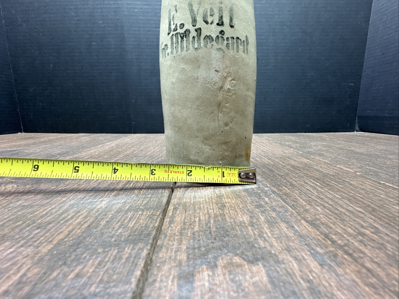 Vintage Glazed E.VEIL STONWARE BOTTLE