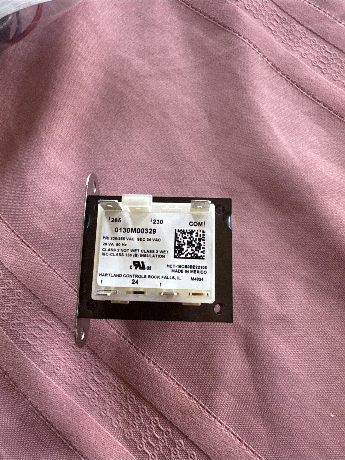 Amana PTAC Transformer 20512501 265/24v Goodman Basler Electric 230v 0130m00329