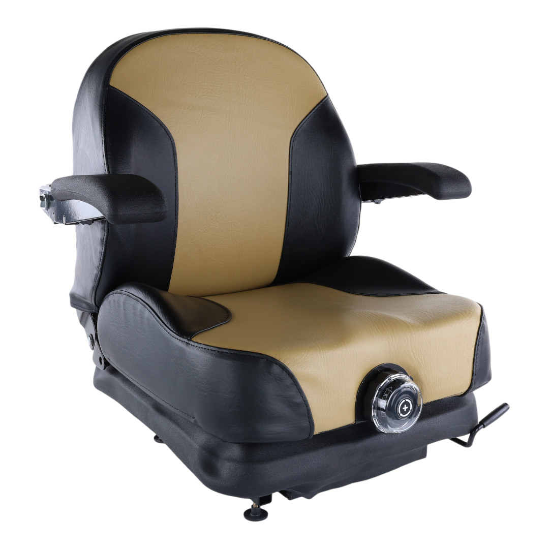 Brown Black Zero-Turn Seat fits Several Grasshopper With Adjustable Armrests