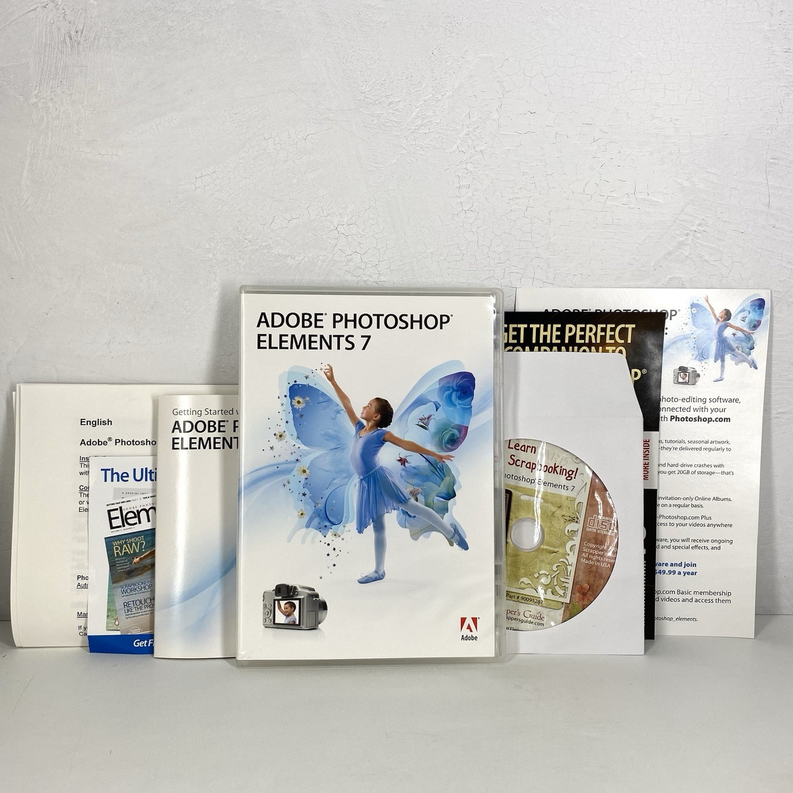 Adobe Photoshop Elements 7 Photo Editing Software CD For XP/Vista