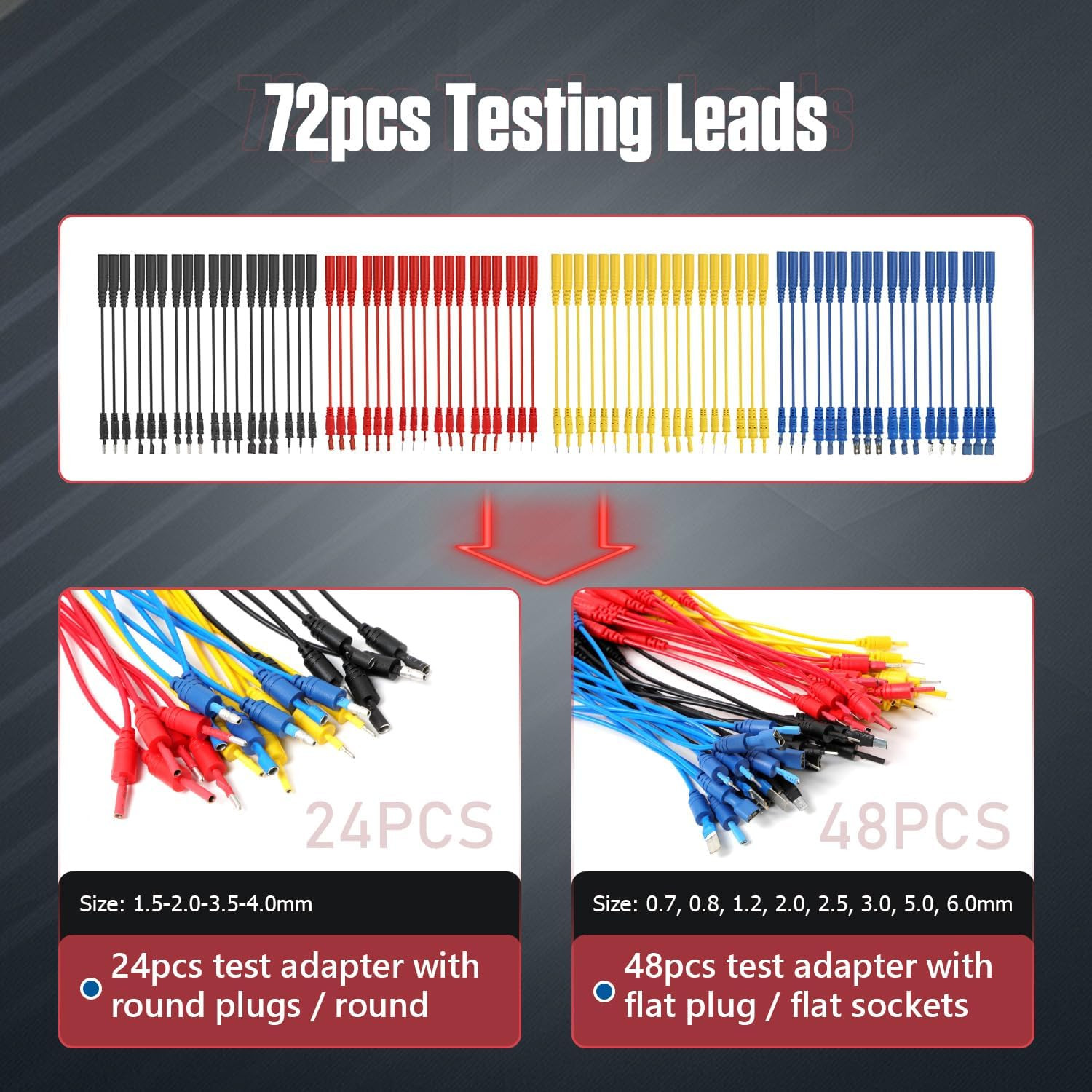 Multimeter Test Leads Kit 114PCS Multimeter Leads Kit Multi Function Electrical