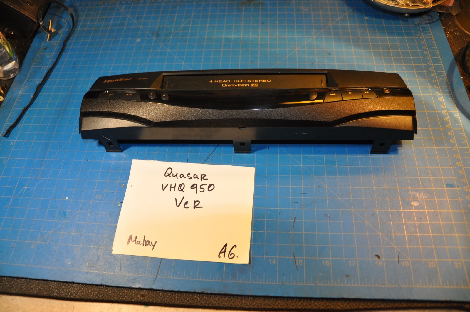 Quasar VHQ-950 VCR Replacement Parts Front Face Panel Plate