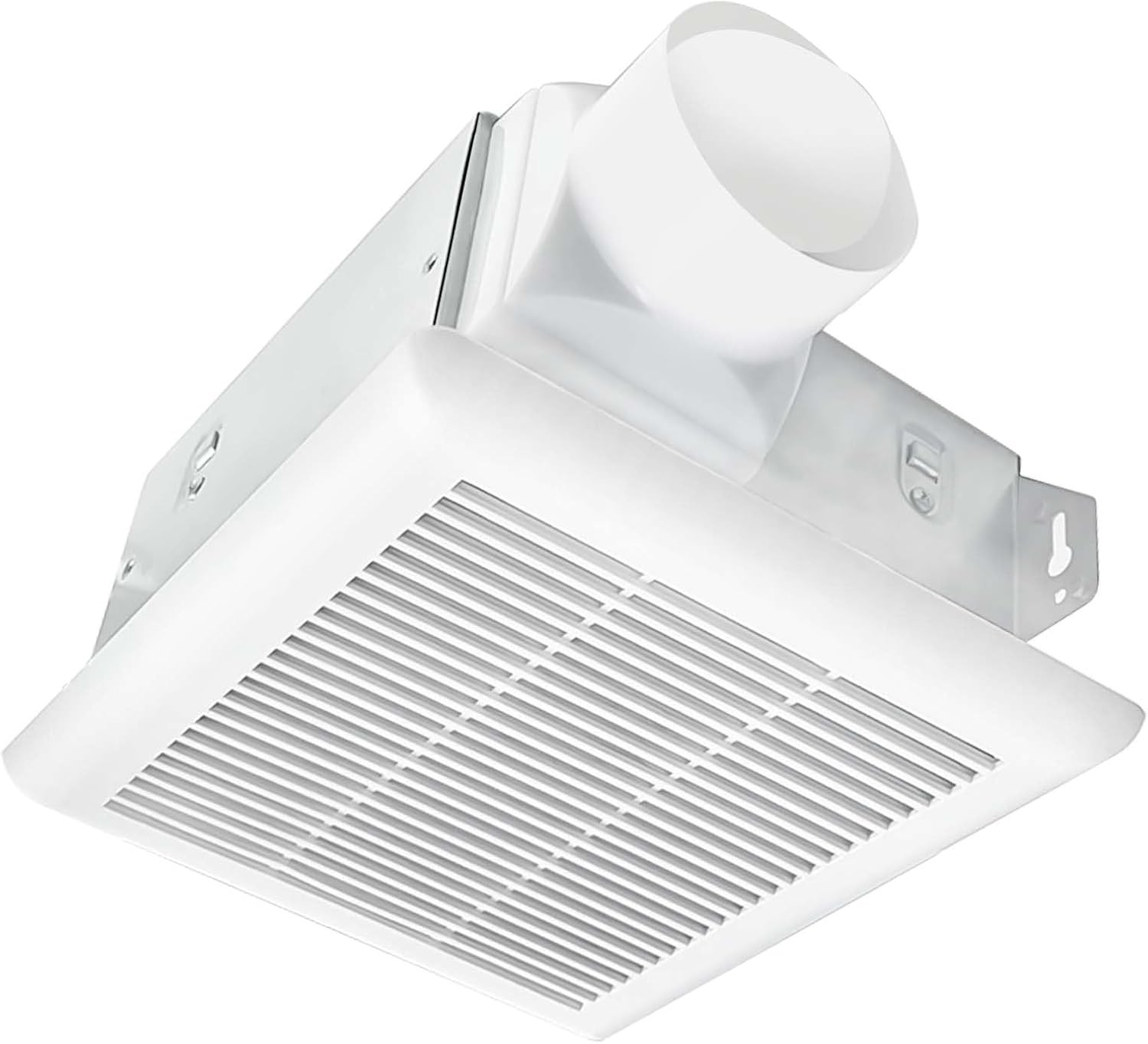 Quiet Bathroom Ceiling Fan,Certified by UL,50 CFM, 1.0 Sones, 4-inch & 3-inch Du