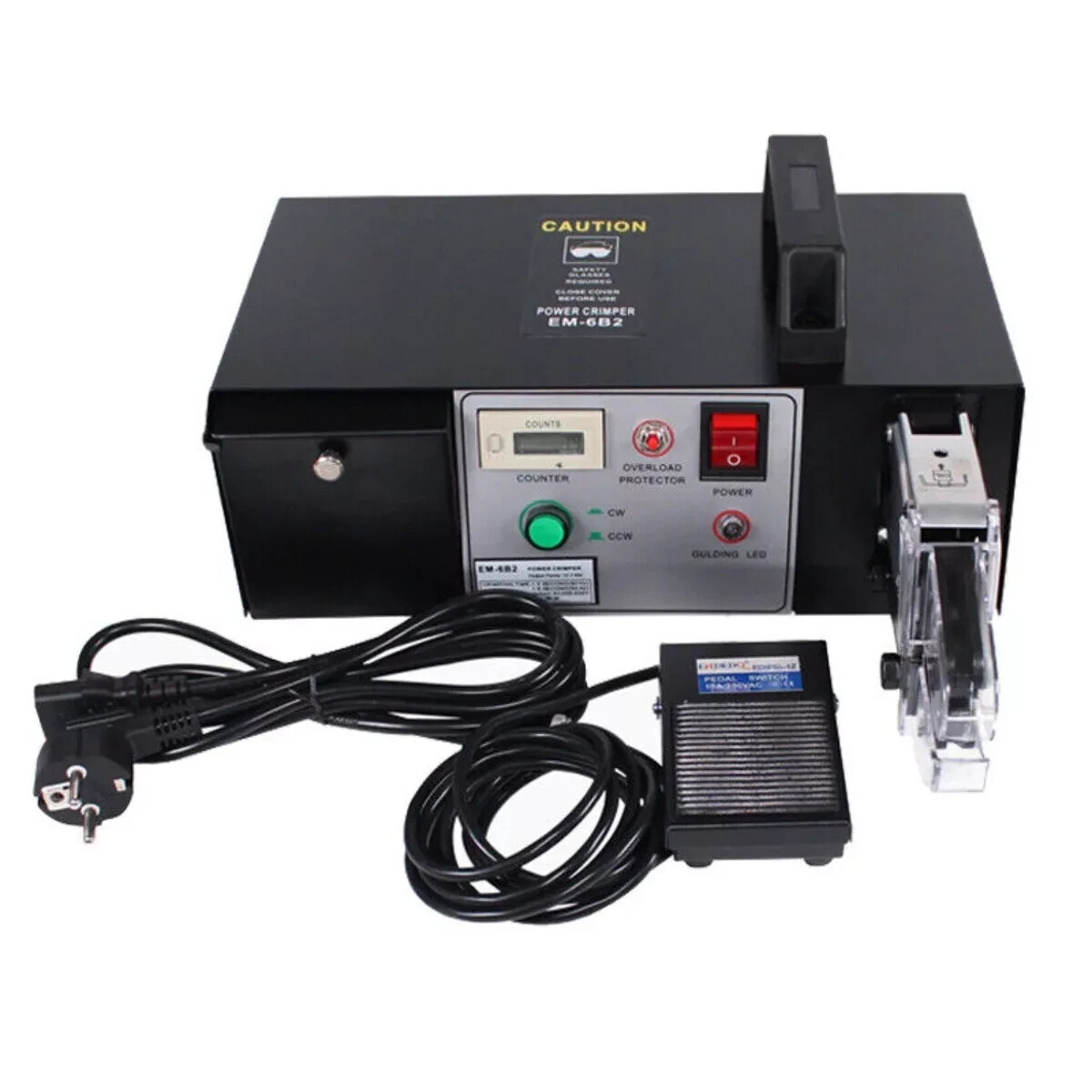 90W Electric Terminal Crimping Machine 110V 220V Crimper Tool+Exchangeable Die