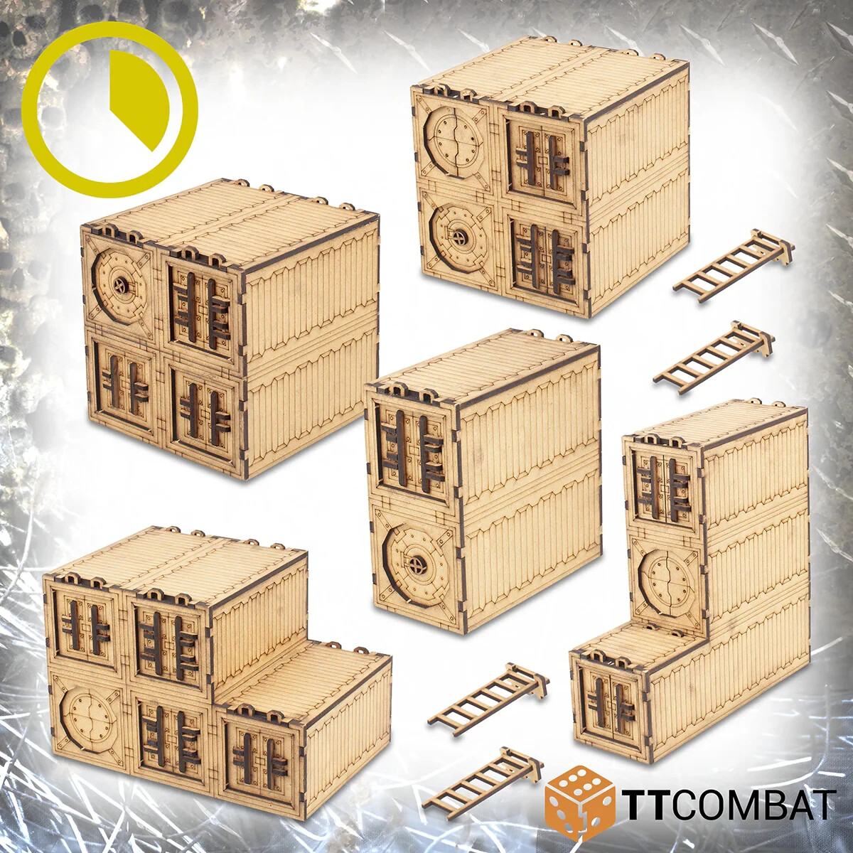 TTCombat TTSCW-SFG-166 Goliath Container Wall (Sci-Fi Gothic) Terrain Kit
