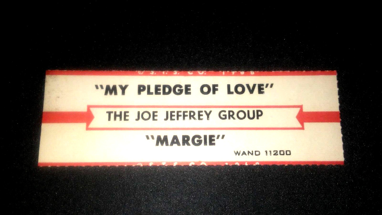 JUKEBOX STRIP (1) THE ROY JEFFREY GROUP My Pledge Of Love/Margie 45-L@@K!