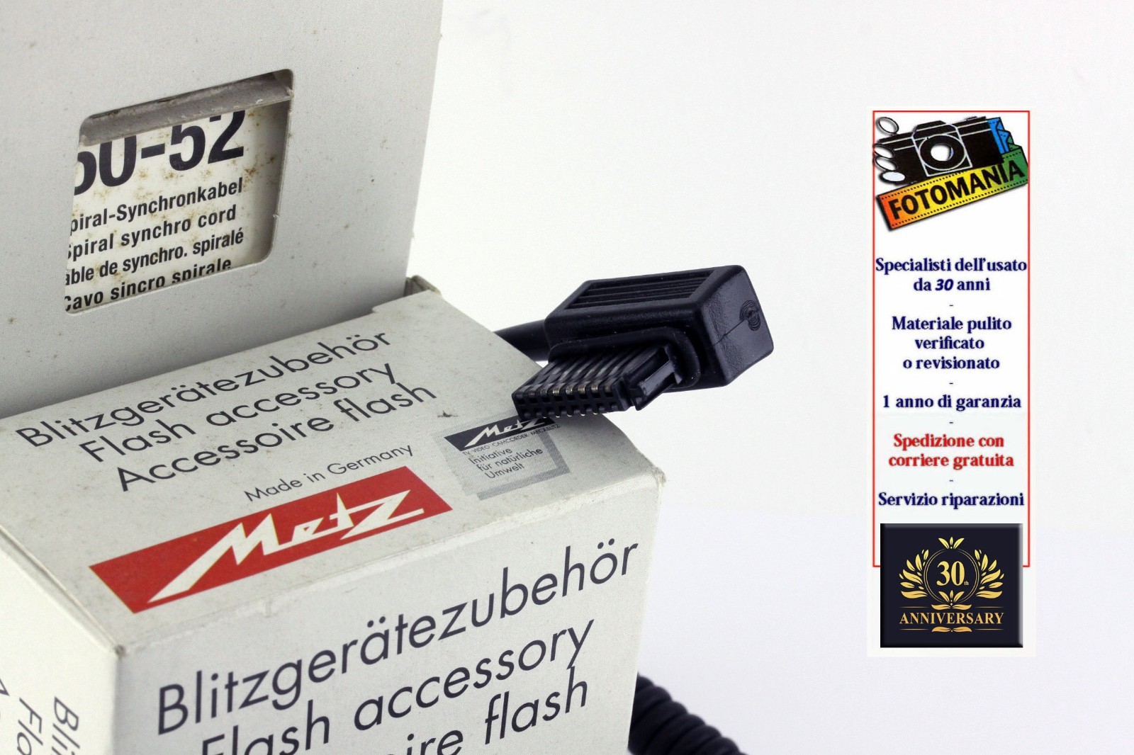 METZ 60-52 Sync Connection Cable For Metz 60 CT New
