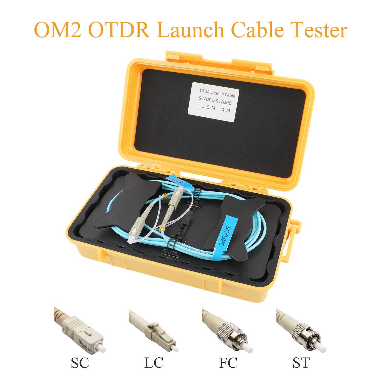Fiber Optic OTDR Launch Cable Boxs Multimode (OM2)  Multi Connectors For Choose