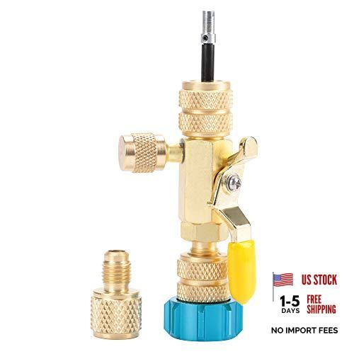 Valve Core Remover Tool Heavy Duty Brass HVAC Service Tool for R22 R410a AC