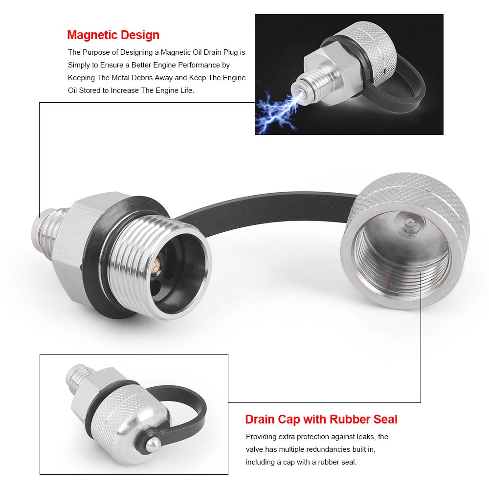 M14x1.5 Quick Twist Oil Drain Valve Stainless Drain Hose Attachment No Mess