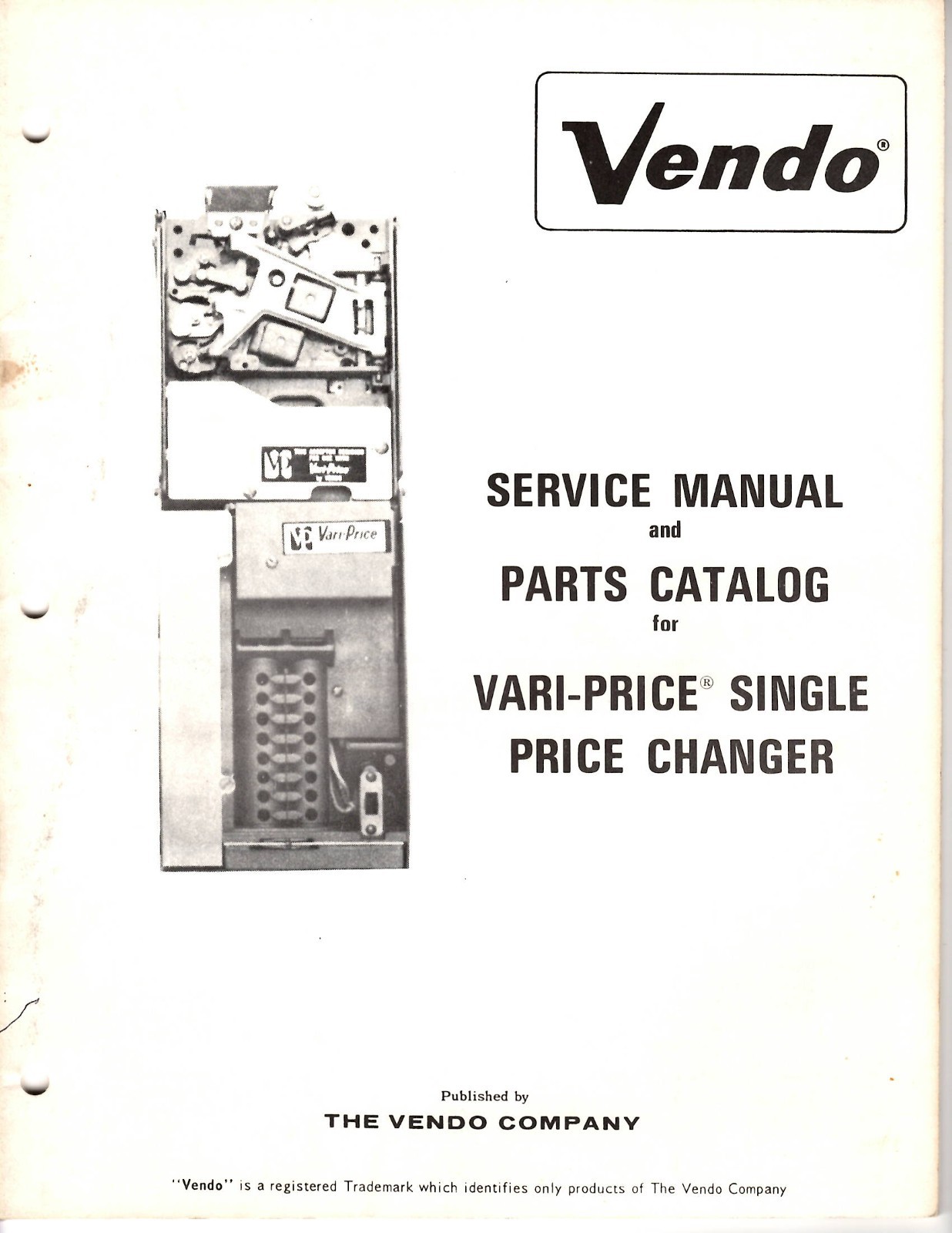 Vari-Price Single Price Changer Service Manual 35 pages- You Select Option