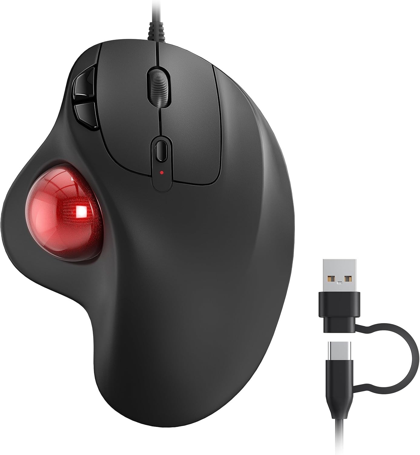 M509 Trackball Mouse Wired, Ergonomic Design, Easy Thumb Control, Precise & S...