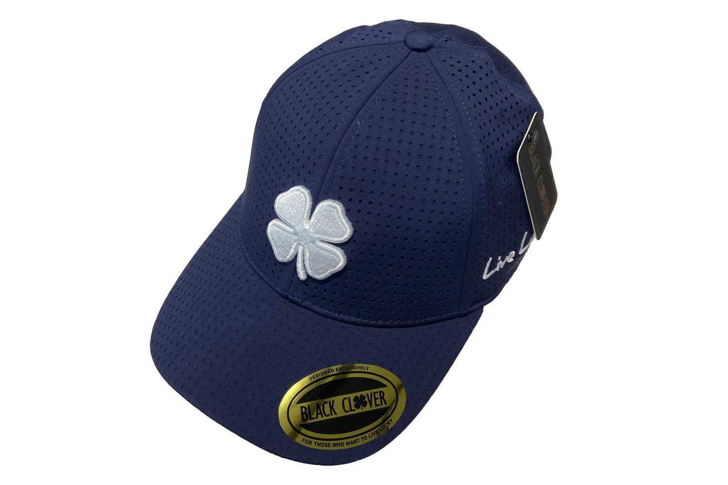 NEW Black Clover Live Lucky Perf #12 Navy Fitted S/M Golf Hat/Cap