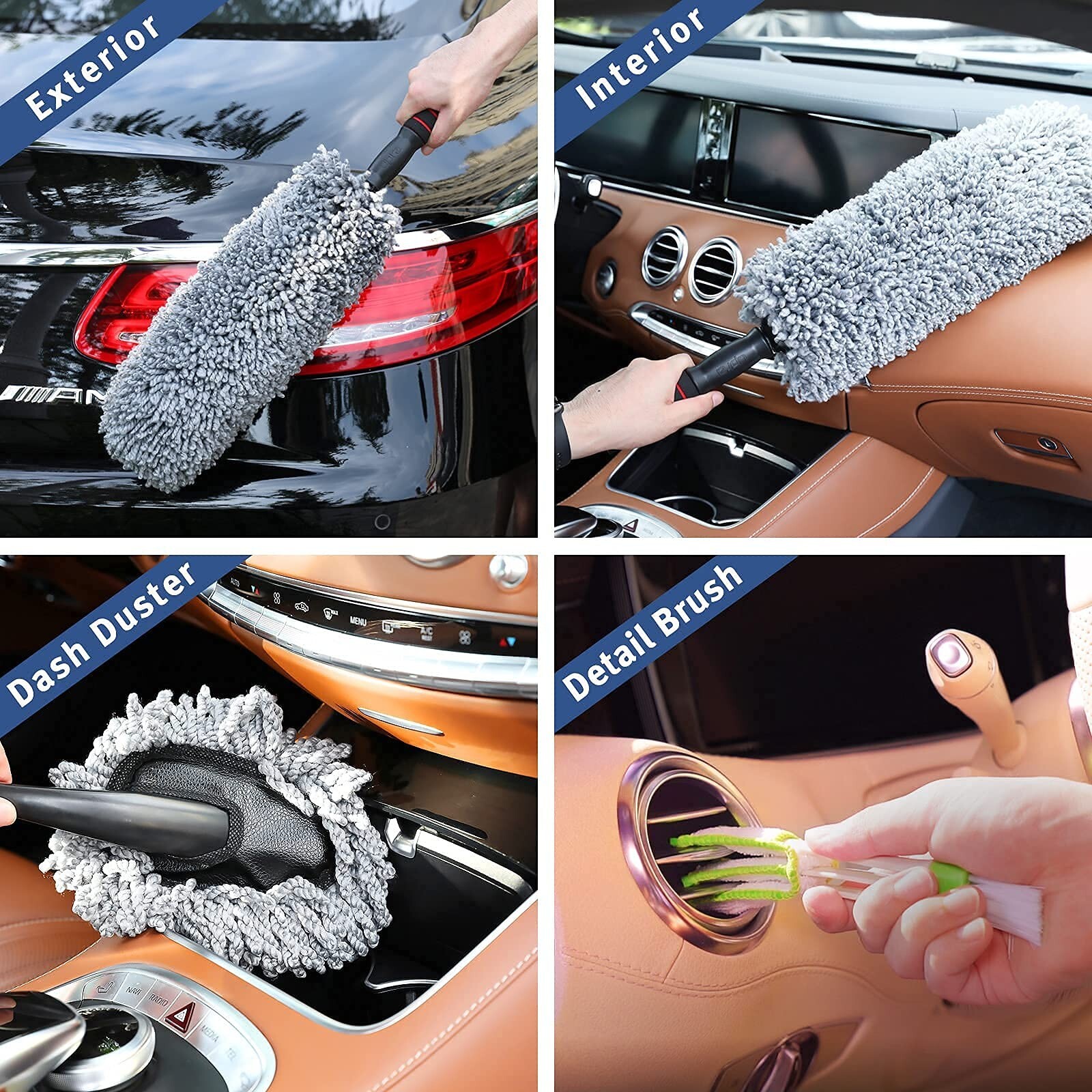 Ultimate Car Duster Kit，Best Microfiber Multipurpose Duster,Interior &Ext