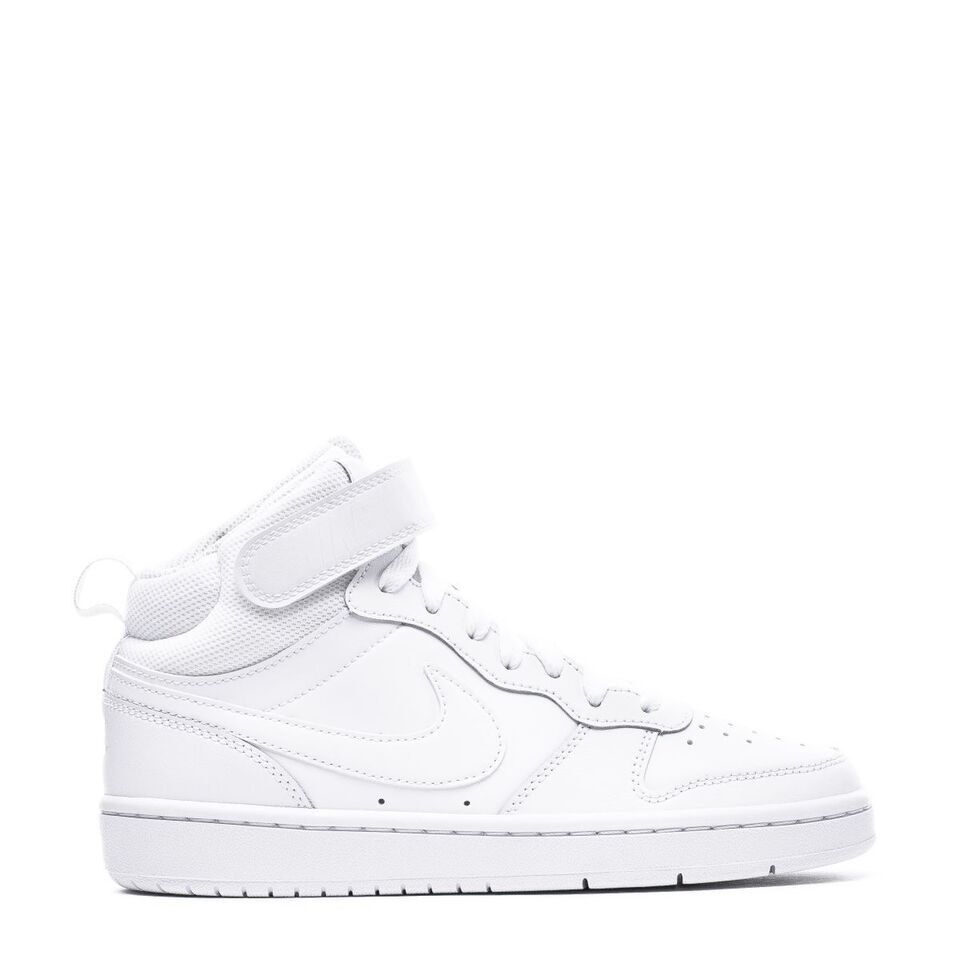 Big Kid's Nike Court Borough Mid 2 White/White-White (CD7782 100)